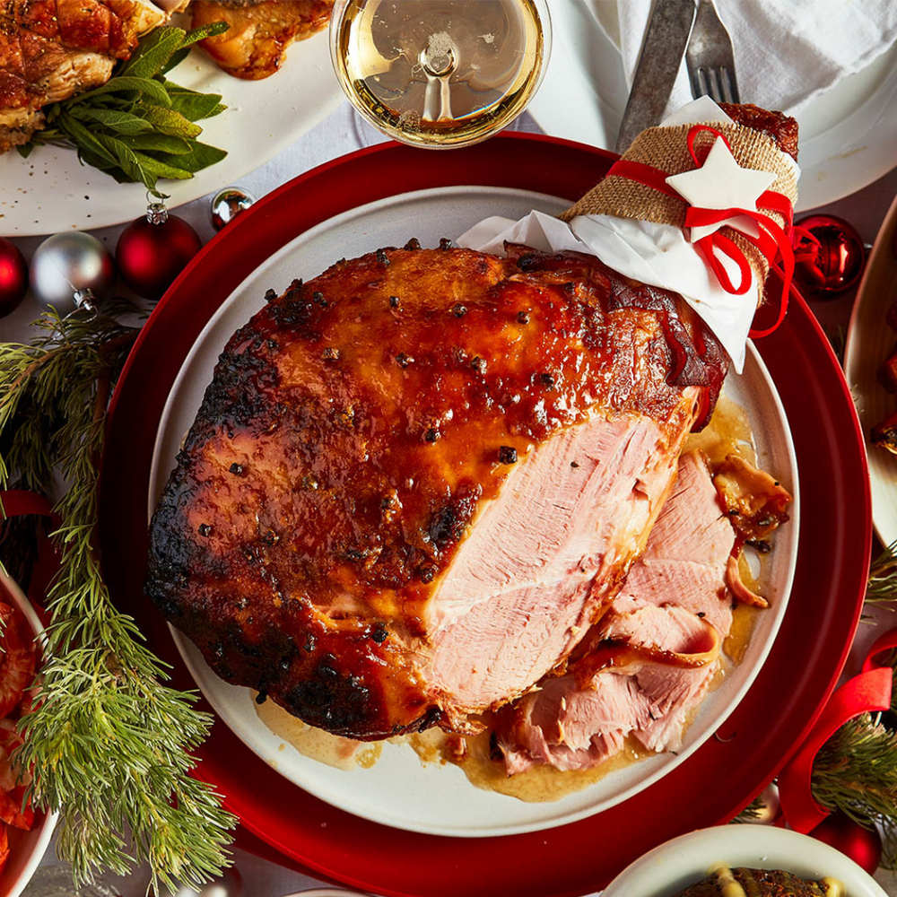christmas ham dressing Brown Sugar Mustard Glazed Ham
